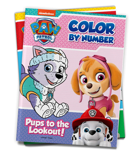 Pups to the Lookout: Paw Patrol, Color By Number Activity Book book cover