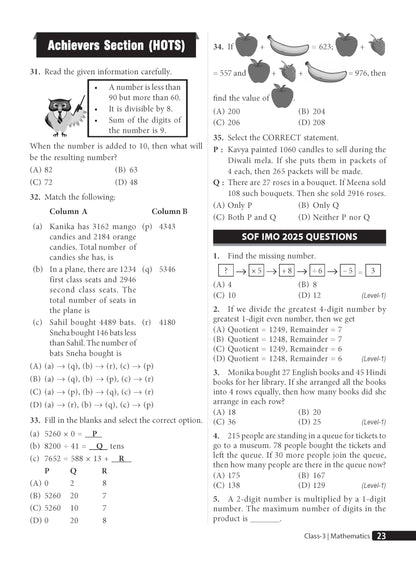 MTG Mathematics (IMO) Olympiad Prep Guide Class 3 | Detailed Theory, Exercise with Self Test For Practice | SOF Olympiad Books For Exam 2026-27 (Useful For Level-1 & 2)