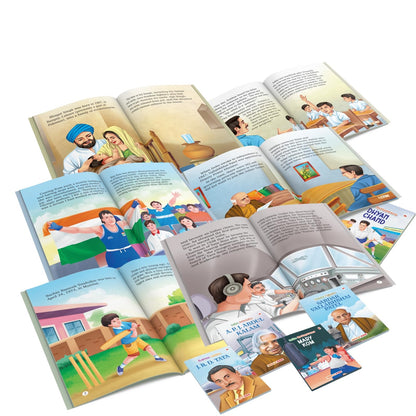 Story Books for Kids - Indian Famous Personalities (Set of 25 Books) (Illustrated) - Scientists - Freedom Fighters - Thought Leaders - Sportspersons - ... Vivekananda, Vallabhai Patel, Bhagat Singh