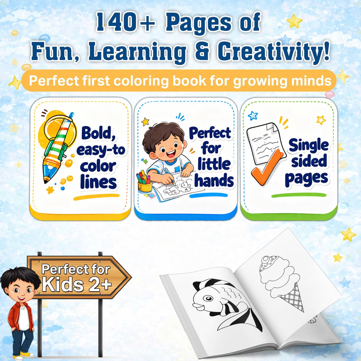 Jumbo Colouring Book 1 - Mega Colouring Book for 3 to 5 Years Old Kids
