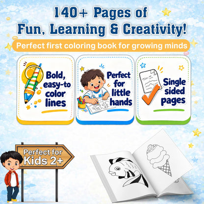 Jumbo Colouring Book 1 - Mega Colouring Book for 3 to 5 Years Old Kids