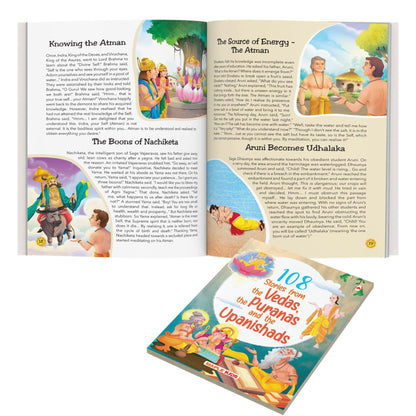 108 Stories from the Vedas, the Puranas and the Upanishads for Children (Illustrated) - Indian Mythology Story Book for Kids - Bedtime Stories -Read Aloud to Infants, Toddlers