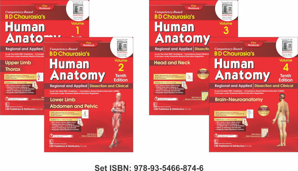 Bd Chaurasia's Human Anatomy 10th Edition 4 Vol Set