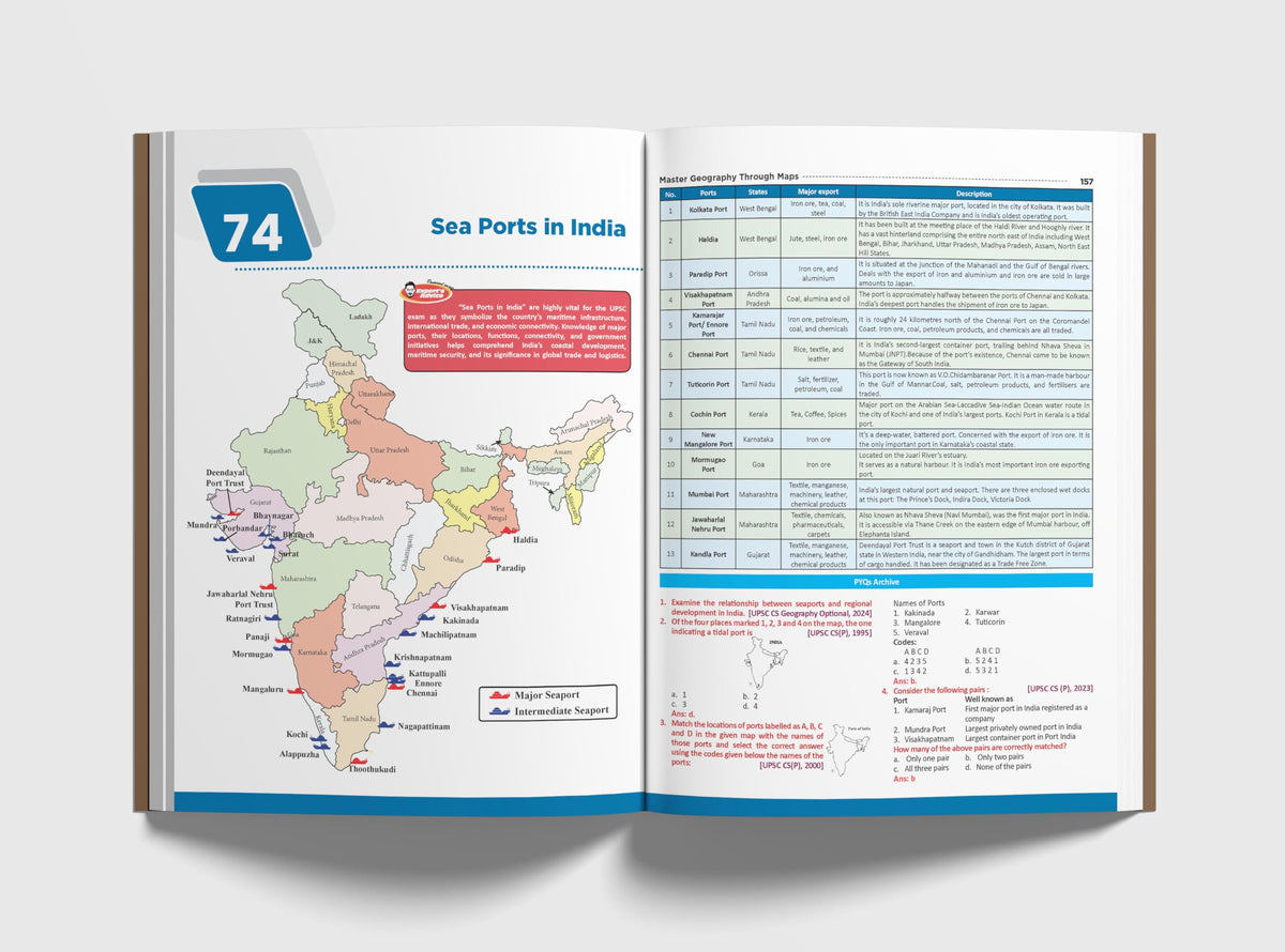Disha Master Geography through Maps for UPSC & State PSC Civil Services Prelim & Main Exams 2nd Edition | Previous Year Questions PYQs | 180 Maps 4 ... Advice, Infographics, Charts & Tables
