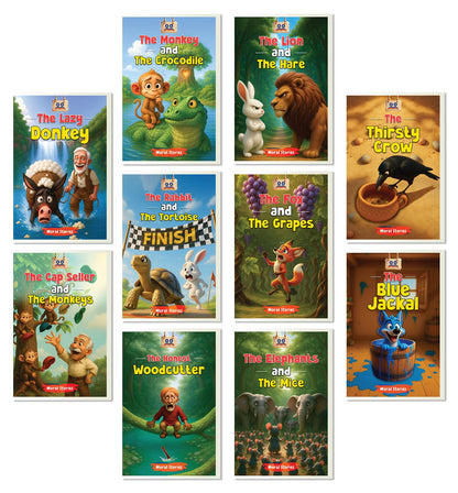 Story Books For Kids (Set of 10 Books) | Best Selling Moral Story Book for Kids in India | Premium Quality Gift - Bed Time Story Books | Two Brothers Publications