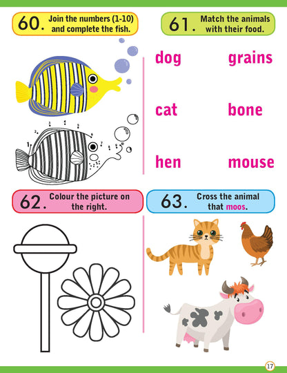 Brilliant Brain Activity Book for Kids Age 4–5 Years with Matching, Colouring, Counting & More | 88 Pages of Educational & Fun Activities for Early Learning