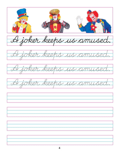 Cursive Writing Book (Sentences) Part 4