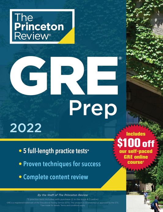GRE PREP, 2022 book cover
