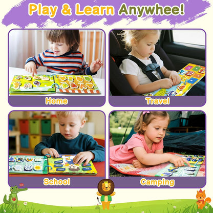 SHNMN Busy Book | Preschool Busy for Toddlers Kids/Children Activities | Quiet Book Alphabets, Animal, Shapes Learning | Kids Age 3-5 Years: 1 (Alphabet,Animal,Learning,Elementary Book)