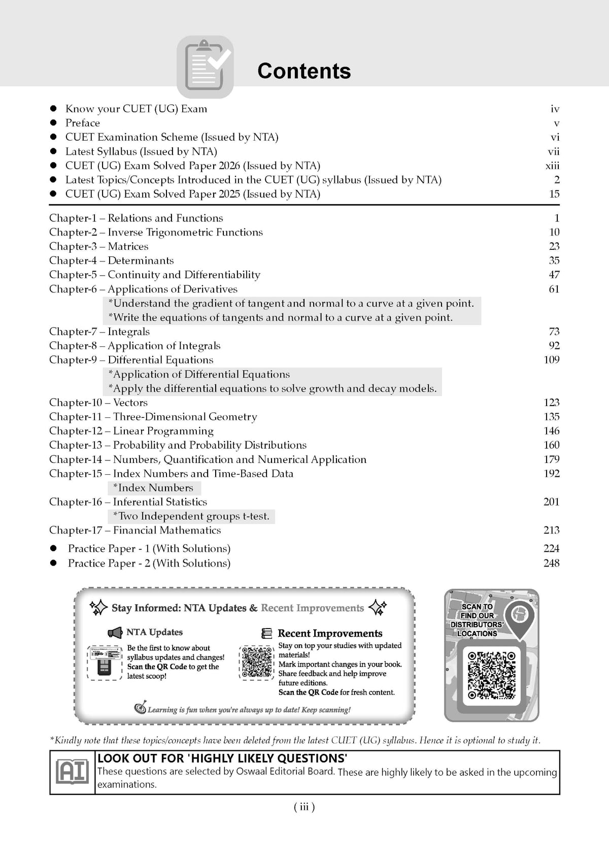 Oswaal NTA CUET (UG) Chapter-wise Solved Papers Question Bank | Mathematics/Applied Mathematics | PYQs (2021–2026) NCERT aligned MCQs | With Solved Paper 2026 | For 2027 Exam | With Oswaal AI