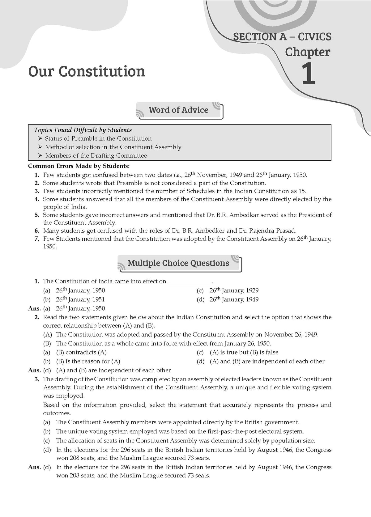 Gurukul by Oswal ICSE Class 9 History & Civics Most Likely Question Bank for 2027 Exam | Chapterwise & Categorywise Questions, Competency-Based Practice, New Pattern Questions, MCQ Explanations