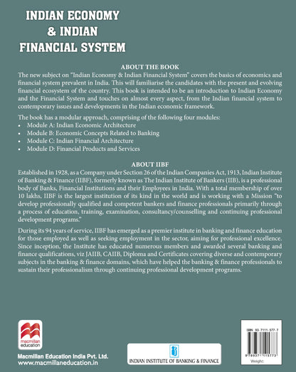 Macmillan Education Indian Economy & Indian Financial System | JAIIB Courseware | JAIIB 2026 updated Edition | JAIIB Exam preparation by IIBF (IIBF JAIIB Exam)