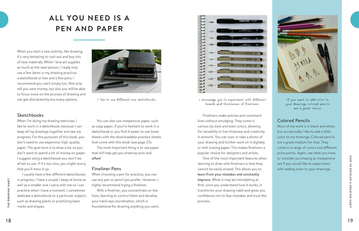 The Drawing Habit: A Step-by-Step Guide to Improving Your Drawing Skills and Cultivating a Lifelong Practice of Creativity - Includes Downloadable Practice Sheets!