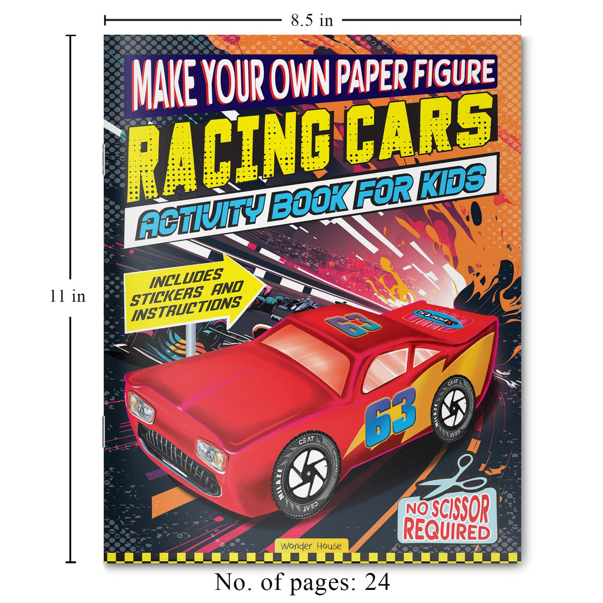 Make Your Own Paper Figures – Racing Cars Cut, Fold & Create Your Own Racetrack Cars | Ages 6–10 | DIY Craft Fun for 2+ Hours of Hands-On Play: Racing Cars (Activity Book for Kids)