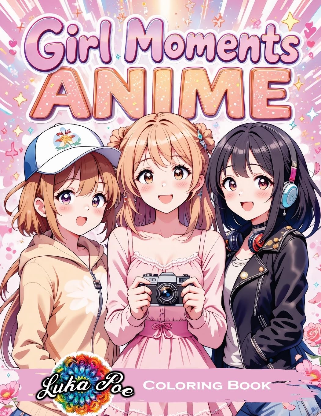 Girl Moments Coloring Book: Anime-Inspired Cozy Adventures for Teens and Adults - Relaxing Daily Activities, Self-Care Scenes, and Cute Characters to Color