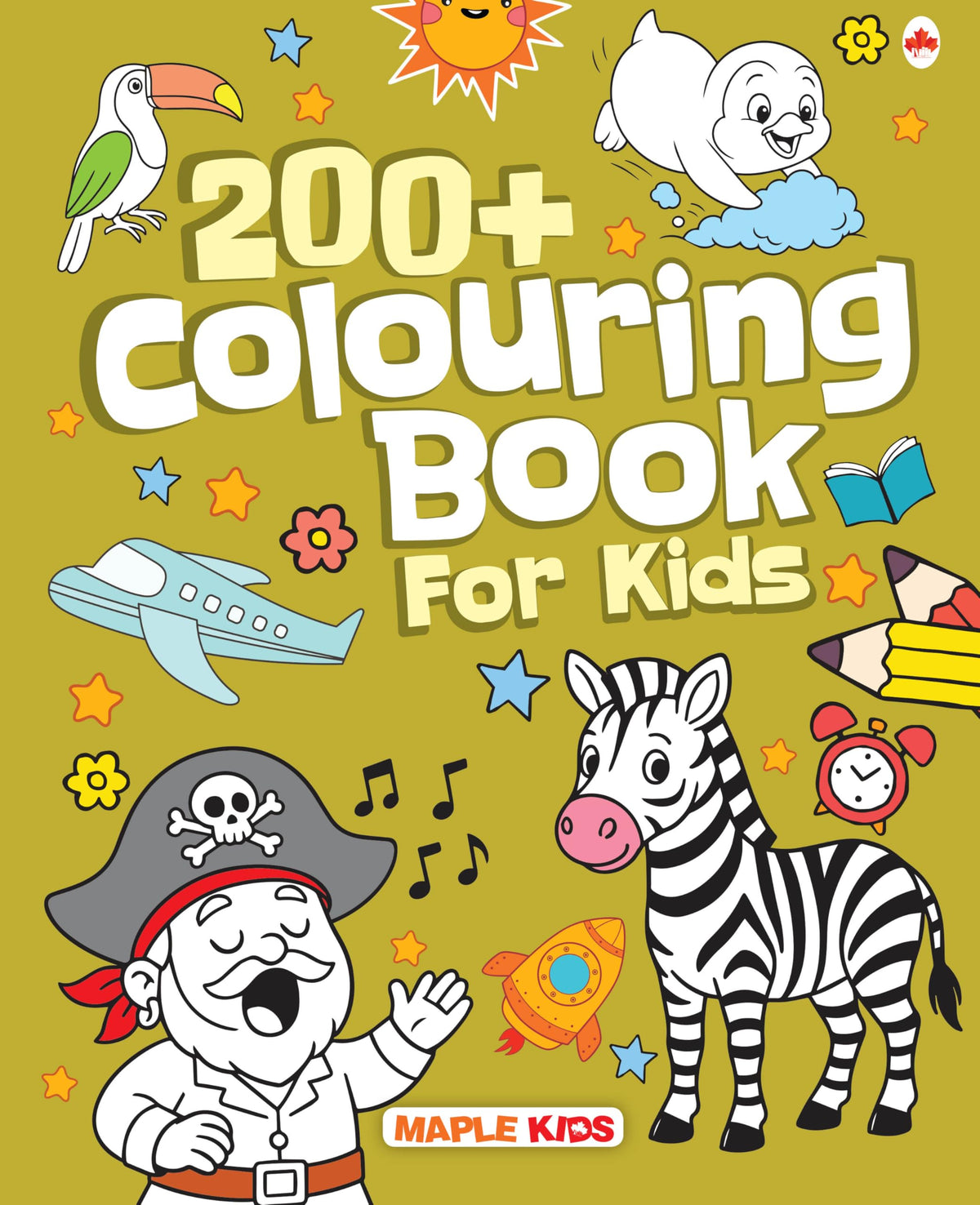 Colouring Book for Kids - 200+ Colouring Activities - Gift to Children for Painting, Drawing & Colouring - Shapes, Numbers, Animals, Festivals, Flowers, Vegetables - 2 to 5 years old