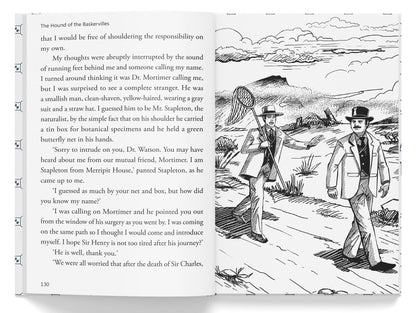 The Hound of the Baskervilles: Illustrated Abridged Children Classics English Novel With Review Questions (Hardback)