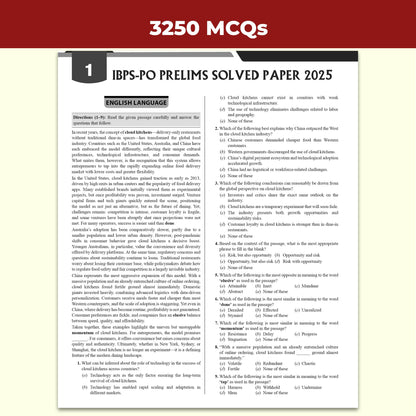 PW IBPS PO 27 Year-wise Prelims & Mains Previous Year Solved Papers Till Oct 2025 with 15 Online CBT Tests for Exam 2026-27 | 3250 PYQs | English Edition
