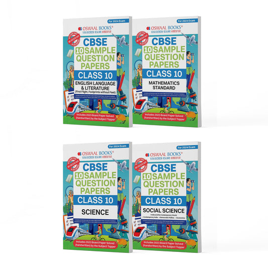 Oswaal CBSE Sample Question Papers Class 10 English, Science, Social Science & Maths Standard (Set of 4 Books) (For Board Exams 2024) | 2023-24 [Product Bundle] Oswaal Editorial Board 
