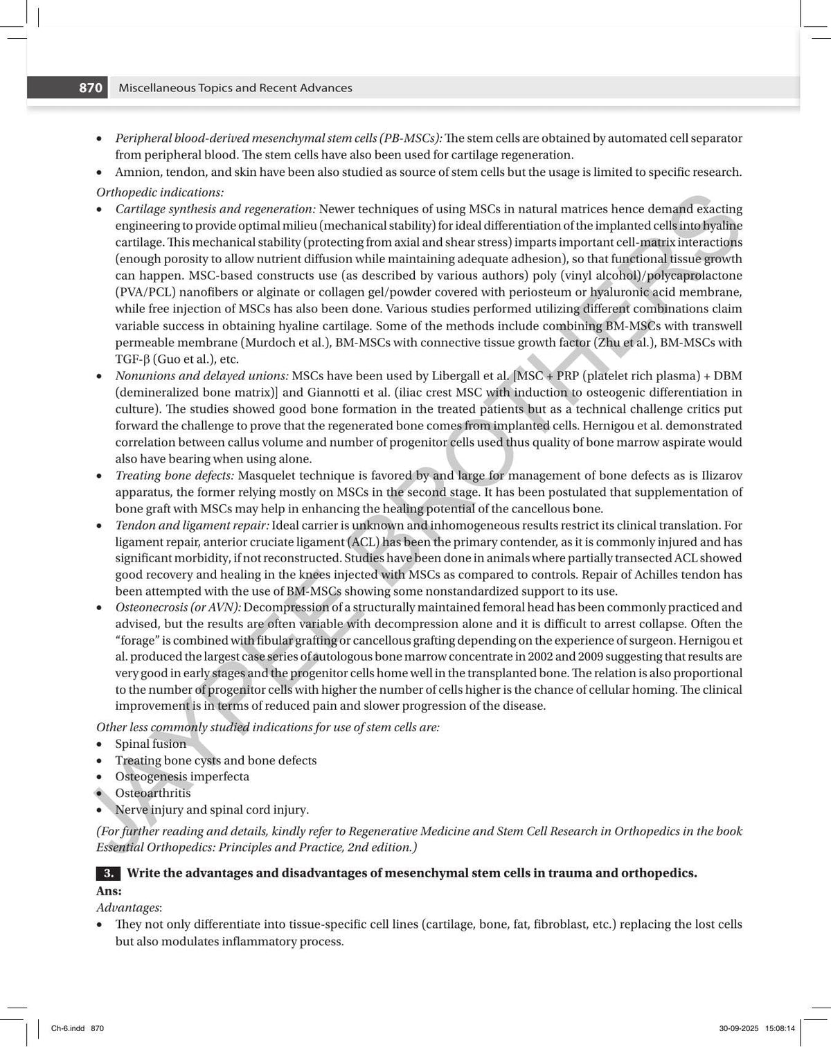 Postgraduate Orthopedics: An Exam Preparatory Manual, 4/E for MS and DNB Orthopedics Postgraduates | 15 Years of Solved DNB Theory Questions in a Chapter-wise Question and Answer Format: 1