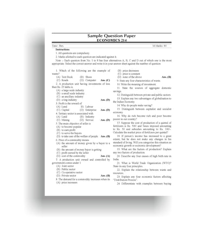 TOP NIOS Class 10 Economics 214 English Medium Guide (Including Objective Type MCQs) | Updated with Latest Syllabus and Exam Pattern as per NIOS Latest Notification