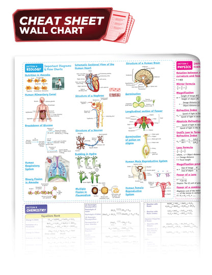 Educart CBSE Sample Paper Class 10 2026-27 Science (with Topper-Style Solutions & Cheat Sheet Wall Chart) For 2027 Exam
