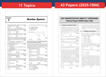 Disha 43 Topic-wise CAT Quantitative Ability (QA) Previous Year Solved Papers (2025 - 1994) 19th edition | Previous Year Questions PYQs for CAT 2026