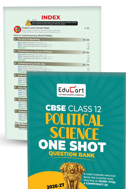 Educart CBSE Class 12 Humanities Combo (History + Political Science) One Shot Question Bank 2026–27 | NCERT, PYQs, Case-Based & Competency Qs | CBSE 2027 Board Exam