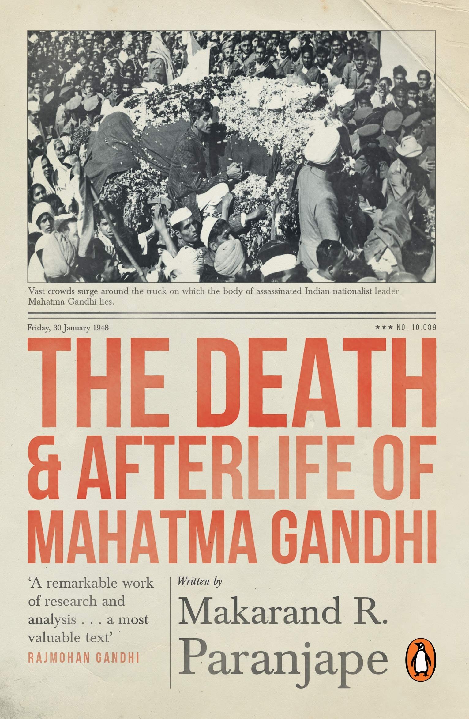 The Death and Afterlife of Mahatma Gandhi by Makarand R Paranjape book cover