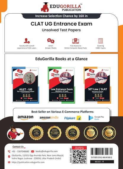 CLAT UG Exam Preparation Book 2024 - 23 Unsolved Tests (10 Practice Tests, 10 Sectional Tests and 3 Previous Year Papers) with Free Access to Online Tests