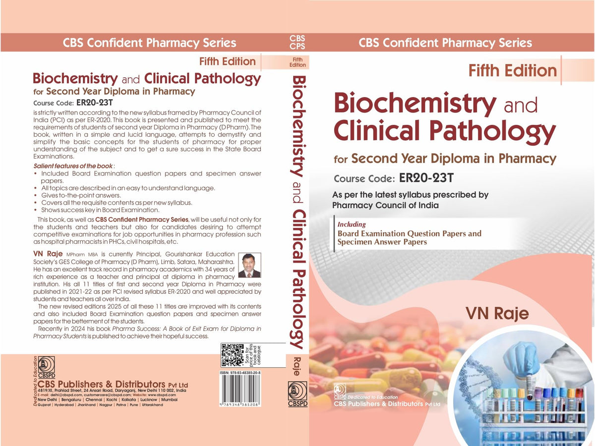 CBS Confident Pharmacy Series | Biochemistry and Clinical Pathology for Second Year Diploma in Pharmacy 5/e
