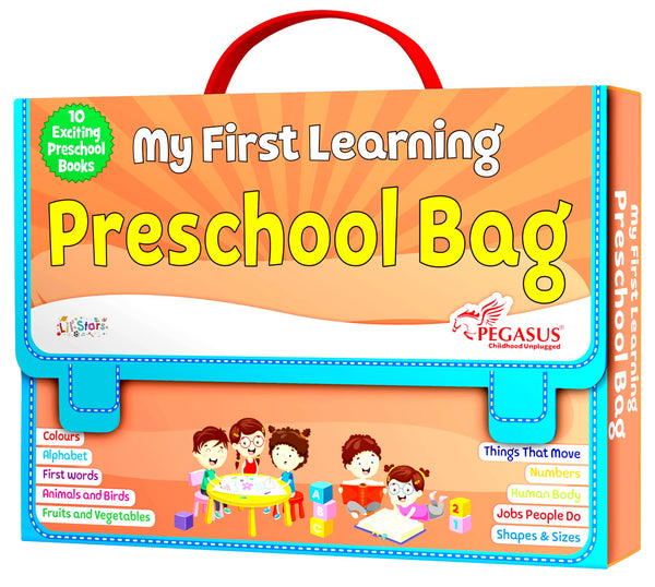My First Learning Preschool Bag - Set of 10 Exciting Preschool Books