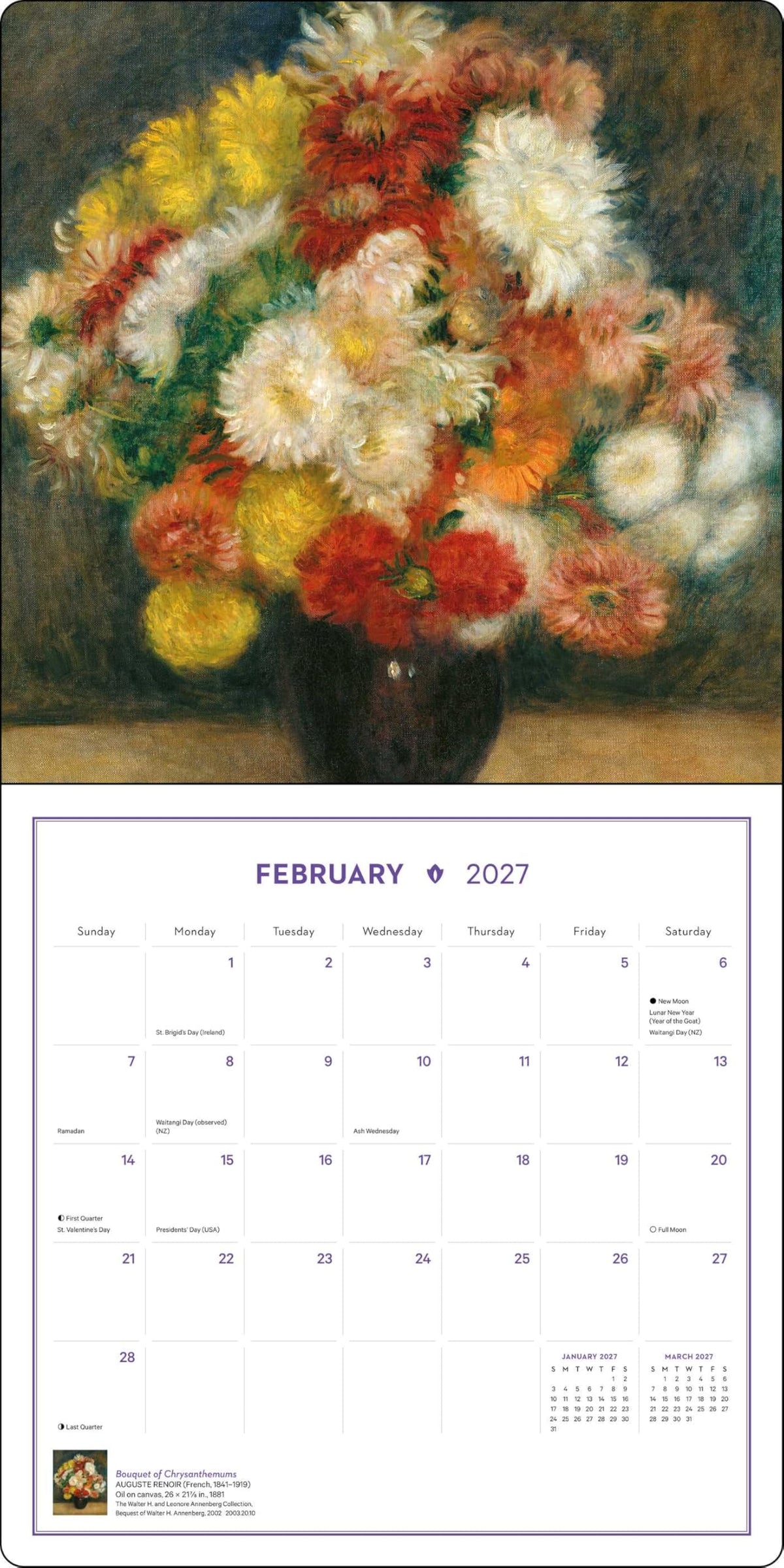 Impressionism and Post-Impressionism 2027 Wall Calendar