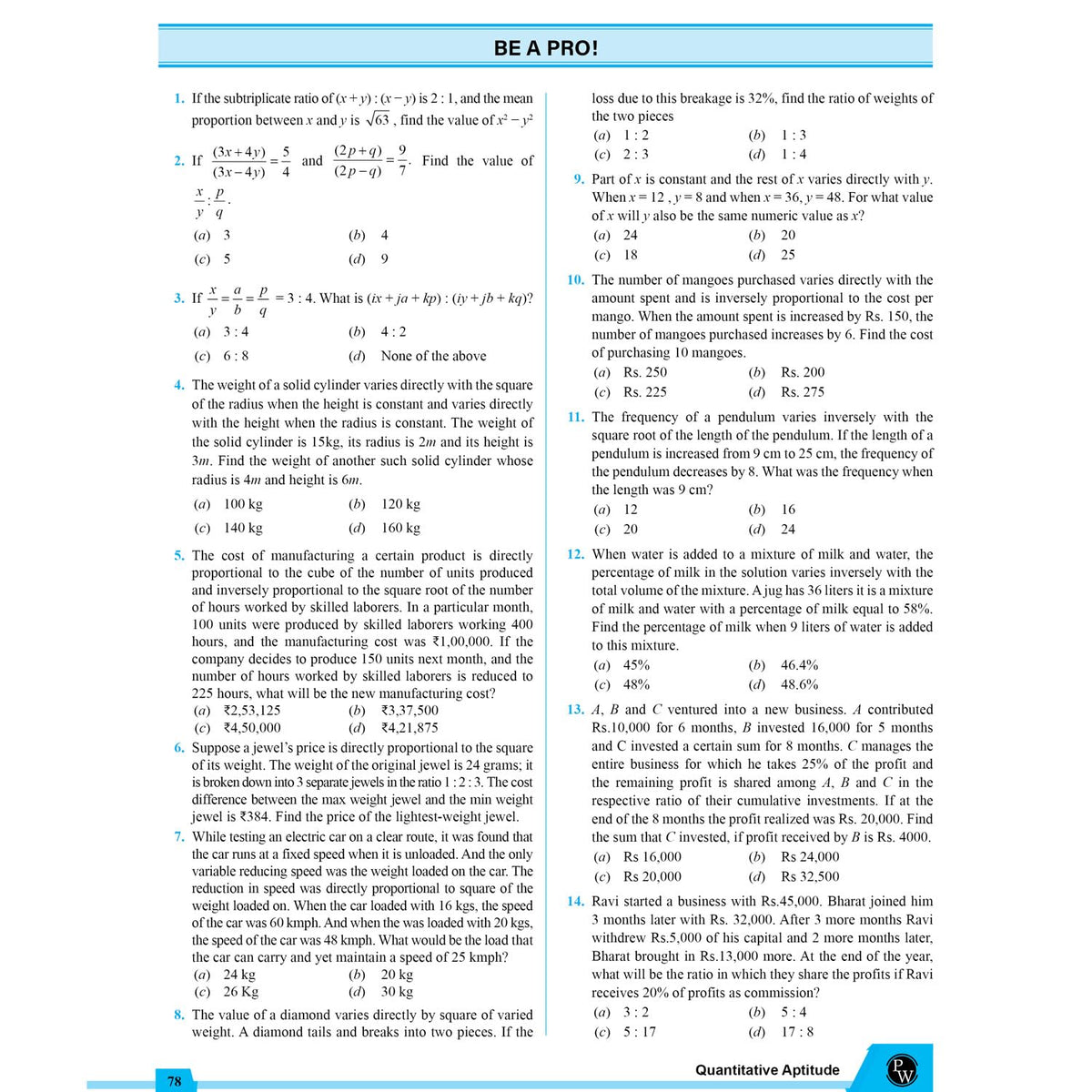 PW MBA Wallah Quantitative Aptitude CAT Books for 2027 Exam | 2000+ Questions By Rahul Bathla & Vinit Kakriya| Detailed Concept with Solved PYQs | For XAT, SNAP, NMAT & Other Management Exams