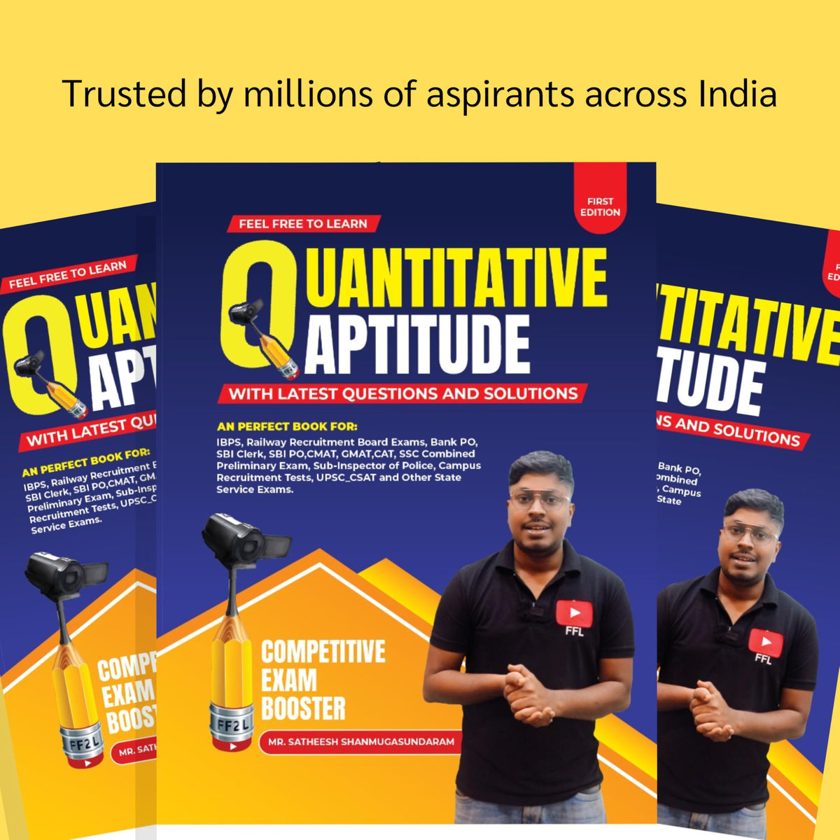 Quantitative Aptitude (First Edition 2025): For All Govt. Competitive Exams for Banking,SBI BANK PO SSC CGL CHSL RRB Railway , MTS GD, , Police, UPSC ... [Paperback] Satheesh Shanmugasundaram