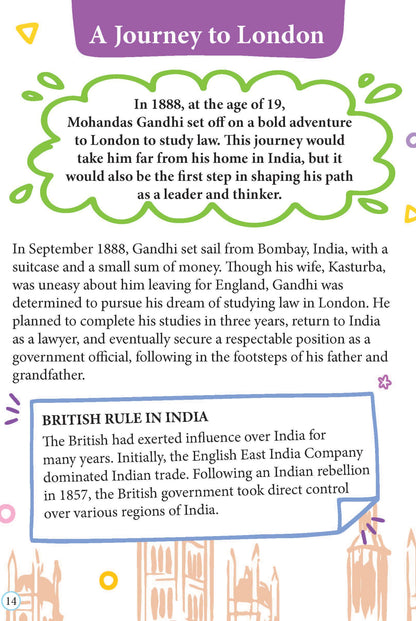 Mahatma Gandhi Biography for Kids Age 6–12 Years – Inspiring Illustrated Biography Book from Icons of Inspiration Series | Learn About Non-Violence, Truth & Courage