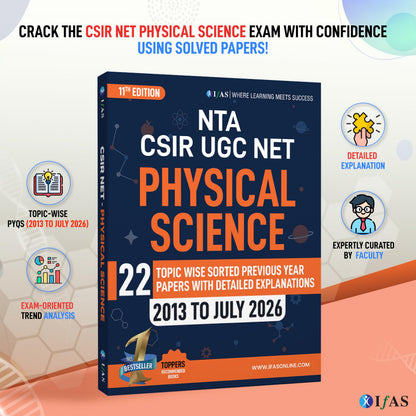 CSIR NET Physical Science PYQ Book 2026 | 14 Years Physics Previous Year Solved Papers (2013–July 2026) with Detailed Solutions | Topicwise Sorted Book for NTA CSIR NET/JRF, GATE & SET Exams