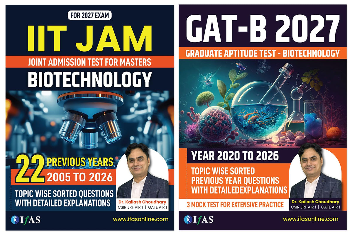 IIT JAM Biotechnology and GAT B PYQ Book Combo (2 Books) | Previous Year Questions (2005-2026) with Solutions for IIT JAM Biotechnology and ... (GAT B Biotechnology & IIT JAM Biotechnology)