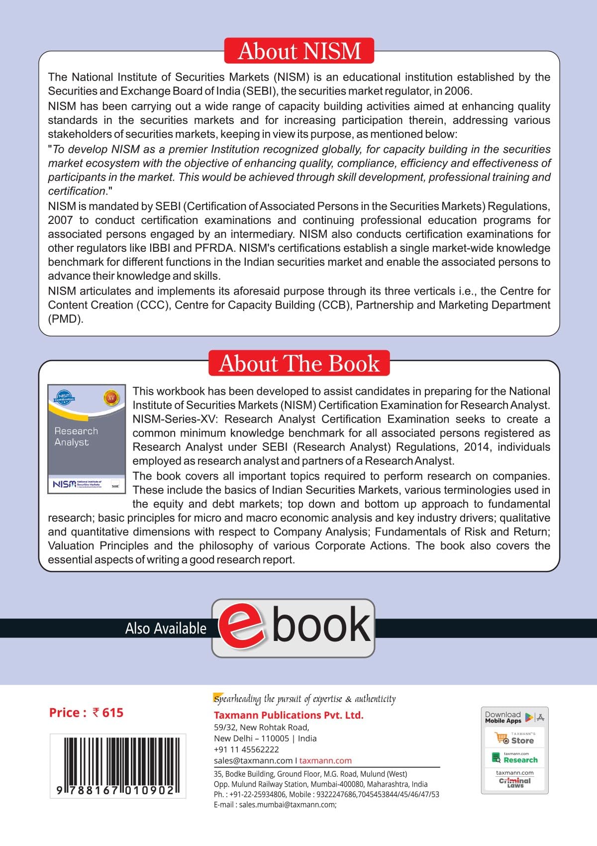 NISM X Taxmann's Research Analyst – Teaches Investment Research from Real Documents—Bharti Airtel's Annual Report | Kingfisher as the Counter-Case | 15 Chapters from Economy to Valuation to Conduct