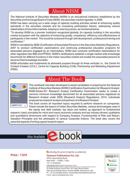 NISM X Taxmann's Research Analyst – Teaches Investment Research from Real Documents—Bharti Airtel's Annual Report | Kingfisher as the Counter-Case | 15 Chapters from Economy to Valuation to Conduct