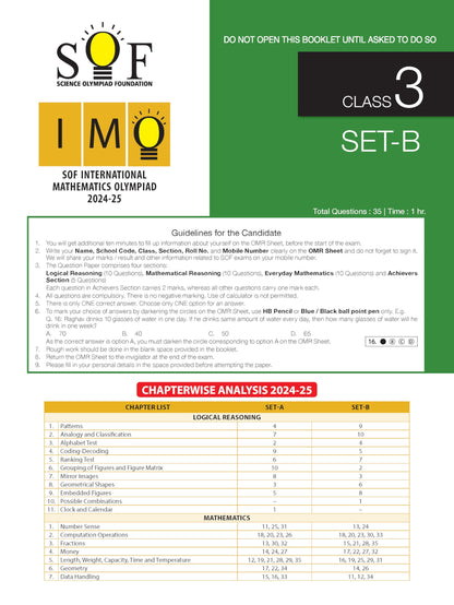 MTG IMO Olympiad 10 Previous Years Papers Class 3 Mathematics (2025-2021 Set A & B) - Model Test Papers with 24 Sample OMR Sheets | PYQ Book For SOF Olympiad 2026-27 Exam