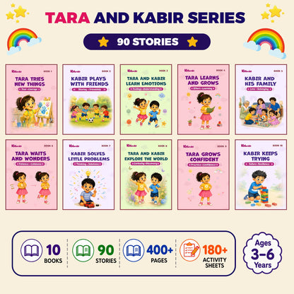 Kidureka The Tara & Kabir Story + Activity Series |10 Interactive Learning Books for Kids | Perfect for Ages 3–5 Years