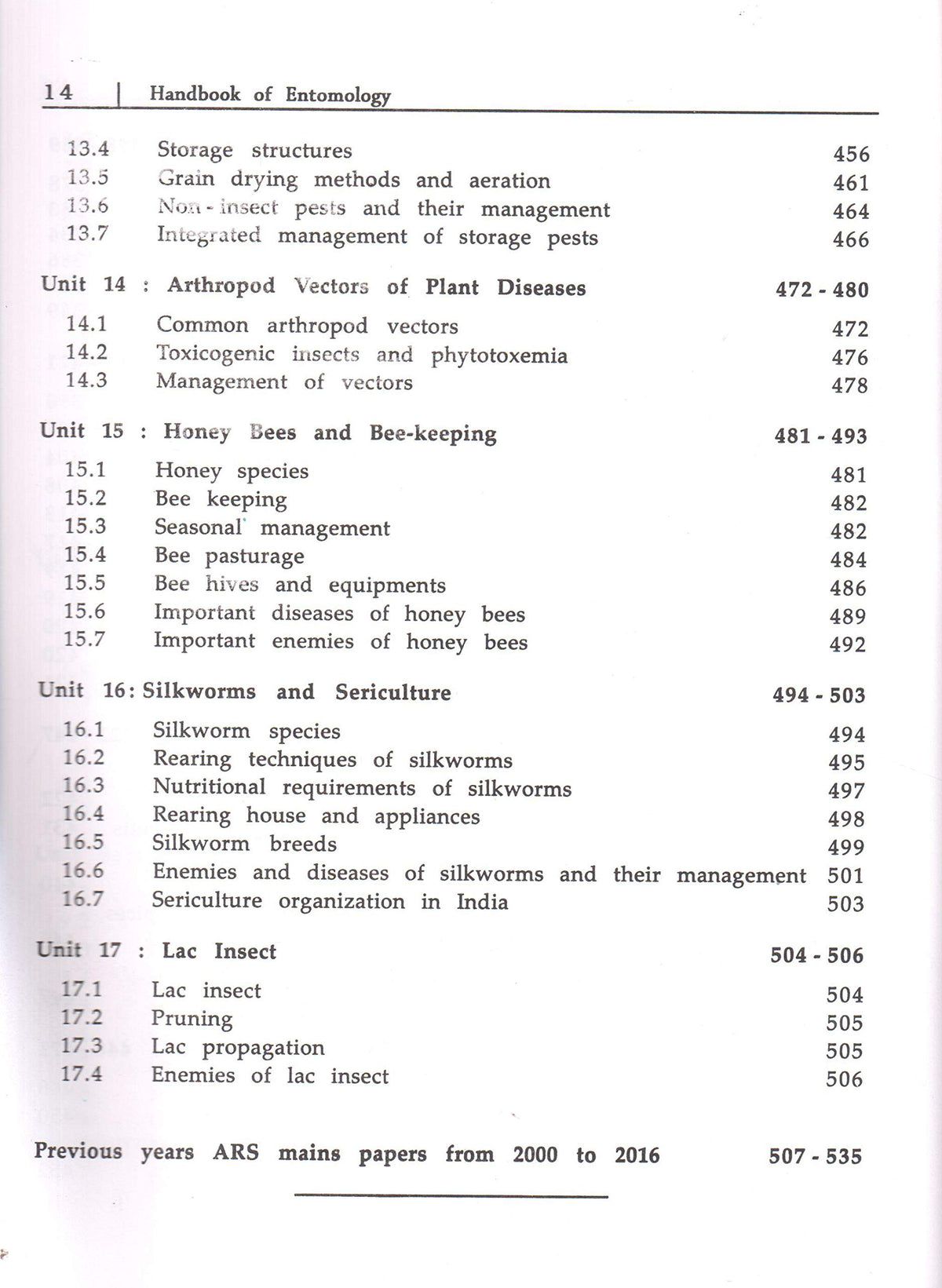 Handbook of Entomology (4th Edition)