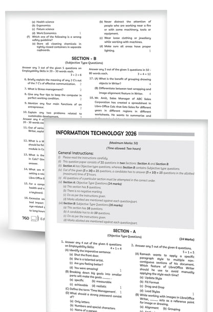 (10 subjects in 1) Educart Granth CBSE Class 10 Previous 10 Year Solved Papers 2027 - with PYQ Charts (Hindi A, Hindi B, English, Computer Apps, IT, ... Maths Basic, Social Science & Science)