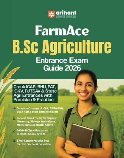 (Old Edition) Arihant FarmAce B.Sc Agriculture Entrance Exam Guide 2025