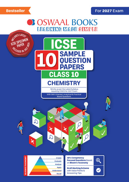 Oswaal ICSE | 10 Sample Question Papers | Class 10 | Chemistry (For 2027 Exam) | Includes–Board Paper 2026 & Specimen 2027 | With On Tips Notes, Mind Maps & Oswaal AI