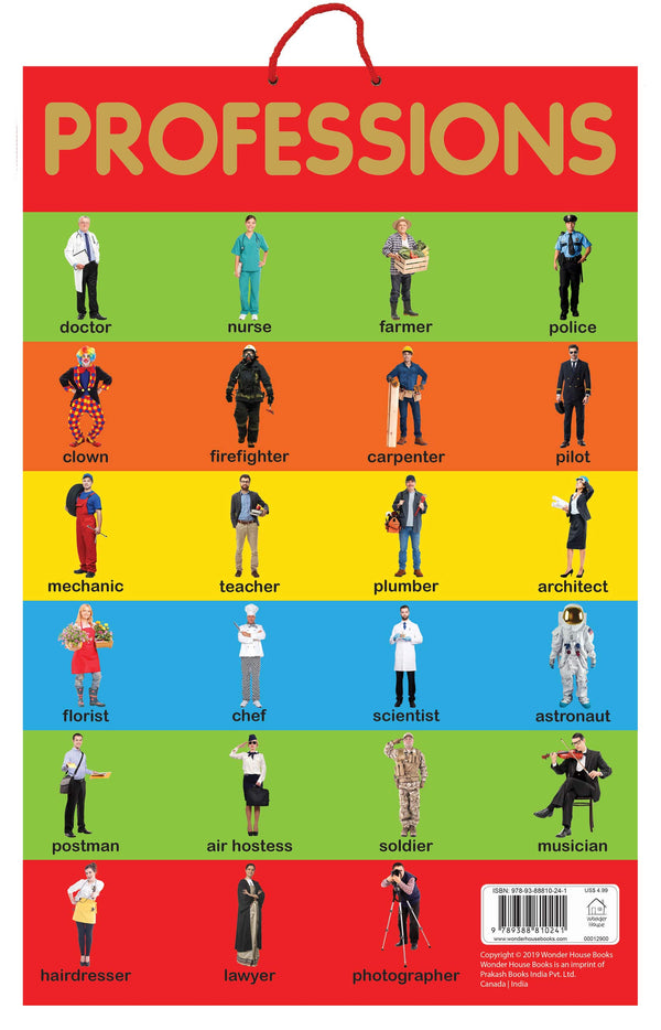 Professions - Early Learning Educational Posters For Children: Perfect For Kindergarten, Nursery and