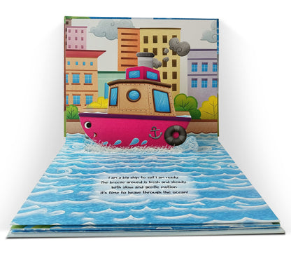 Pop-Up Transport - Ship - Gorgeously Illustrated Pop-Up Book For Children - Learn About The World Of Ships And What All They Do