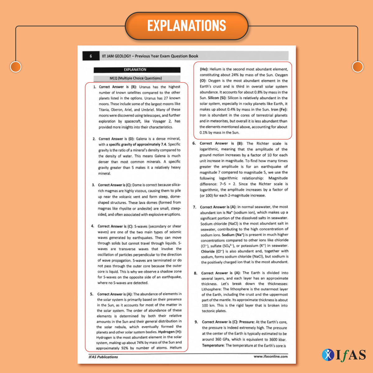 IIT JAM Geology PYQ Book 2027 | Previous Year Solved Papers 11 Years' (2015 to 2026) with Detailed Solutions | Best Seller PYQ for IIT JAM, CUET PG and GATE Geplogy Exams in India | IFAS Publications