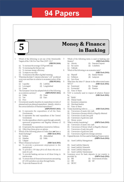 Disha 94 Topic-wise General/ Banking/ Economy Awareness Previous Year Question Bank for IBPS/ SBI/ RRB/ RBI Bank Clerk/ PO Prelim & Main Exams (2010 - 2026) 10th Edn | 100% Solved GK PYQs